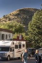 East Gros Ventre Butte and North Cache Street Jackson Wyoming Royalty Free Stock Photo